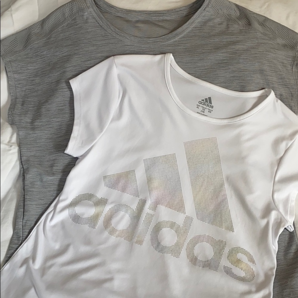 2 Girls Sport Shirts - Adidas & Old Navy